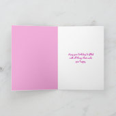 Carte marguerites d'anniversaire en bottes roses (Intérieur)