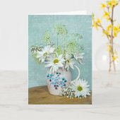 Carte Marguerites Dans L'Embrayeur Vintage (Fleur jaune)