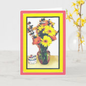 CARTE MARGUERITES DE GERBER (Fleur jaune)