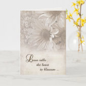Carte Marguerites Mariages douces (Fleur jaune)