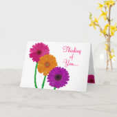 Carte Marguerites peintes de Gerbera (Fleur jaune)