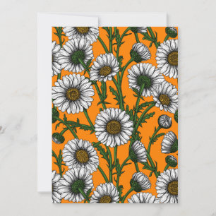 Carte Marguerites sur orange