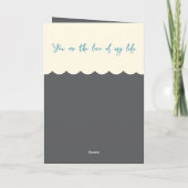 Carte Mari 25e anniversaire oiseaux gris bleu (Dos)