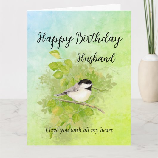 Carte Mari Anniversaire Amour mon coeur Bécasseau (Devant)