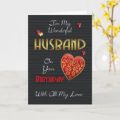 Carte Mari, anniversaire avec l'effet d'or (Fleur jaune)