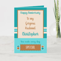 Mari Anniversaire chaque jour est spécial turquois