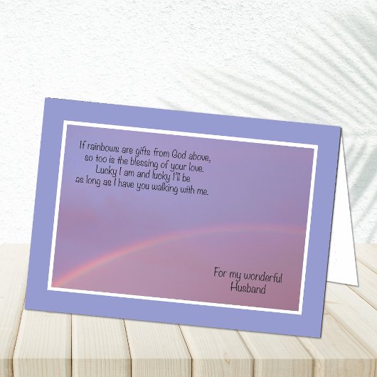Carte Mari Anniversaire Christian Rainbow Poem