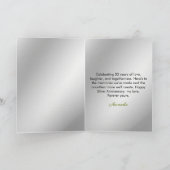 Carte Mari blanc argent moderne 25e anniversaire (Intérieur)