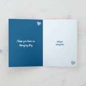 Carte Mari bleu jaune blanc accueil photo d'anniversaire (Intérieur)