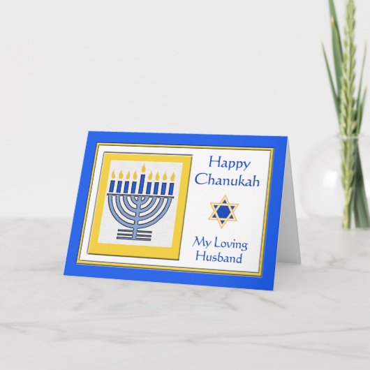 Carte Mari Chanukah Menorah contemporaine (Devant)