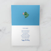 Carte MARI d'anniversaire Il est attrapé d'une vie pêche (Intérieur)