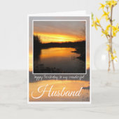 Carte Mari D'Anniversaire, Réflexion De Lever De Soleil (Fleur jaune)