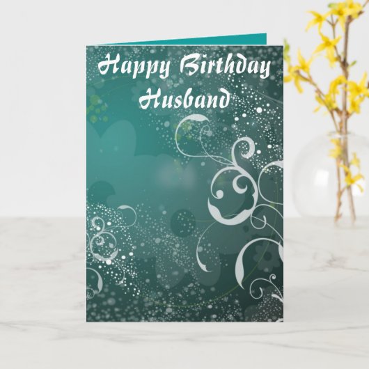 Carte Mari de joyeux anniversaire (Fleur jaune)