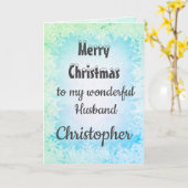 Carte Mari de Noël Joyeux Personnalisé (Fleur jaune)