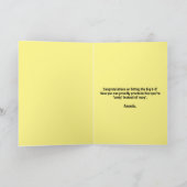 Carte Mari de pingouin jaune et noir cool 60e anniversai (Intérieur)