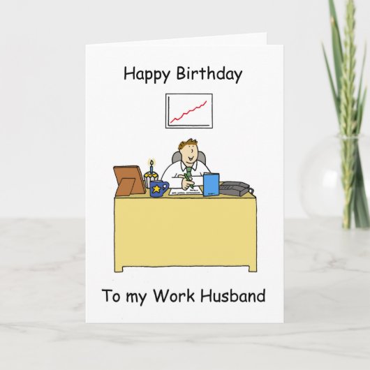 Carte Mari de travail Joyeux anniversaire (Devant)