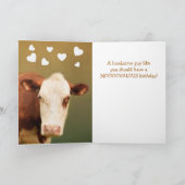 Carte Mari Drôle Vache Heureux Anniversaire (Intérieur)
