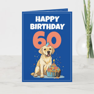 Carte Mari du Cute Blue and White Lab 60e anniversaire