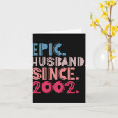 Carte Mari épopé depuis 2002 20e anniversaire de Mariage (Fleur jaune)