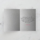 Carte Mari floral d'argent moderne 25e anniversaire (Intérieur)