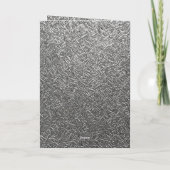 Carte Mari floral en argent décoratif 25e anniversaire (Dos)