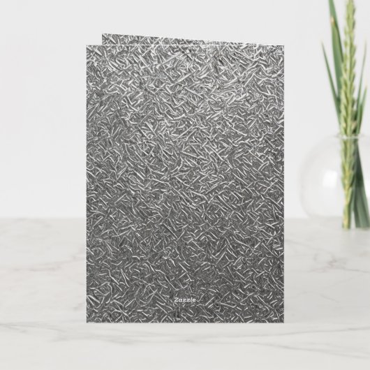 Carte Mari floral en argent décoratif 25e anniversaire (Dos)