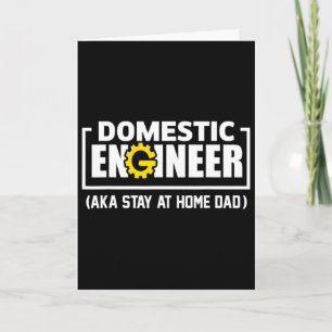 Carte Mari ingénieur domestique drôle reste à la maison