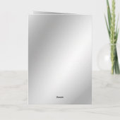 Carte Mari moderne Argent rose Roses 25e anniversaire (Dos)