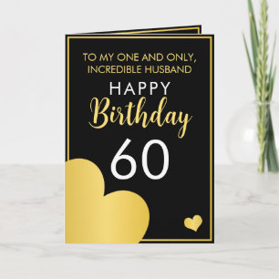Carte Mari moderne noir et or 60e anniversaire
