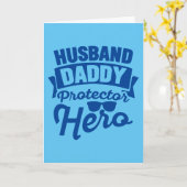 Carte Mari. Papa. Protecteur. Hero. (Fleur jaune)