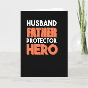 Carte Mari père protecteur héros - Meilleur papa