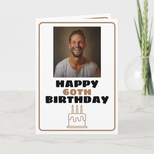 Carte Mari photo Brown et blanc amusant Anniversaire (Devant)