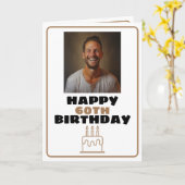 Carte Mari photo Brown et blanc amusant Anniversaire (Fleur jaune)