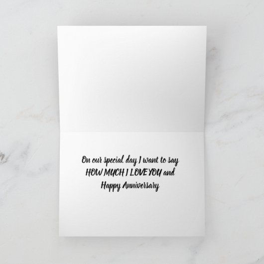 CARTE ***MARI*** POUR NOTRE ANNIVERSAIRE **JE T'AIME** (Intérieur)