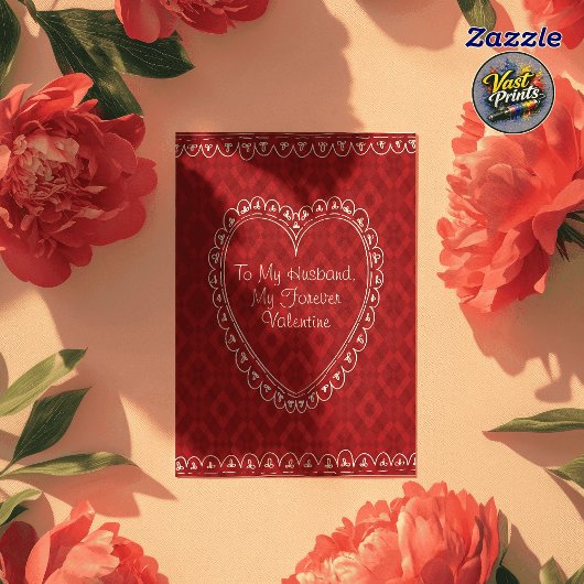 Carte Mari Romantique Rouge Saint Valentin