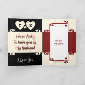 Carte Mari ruby 40e anniversaire crème noire photo (Intérieur)