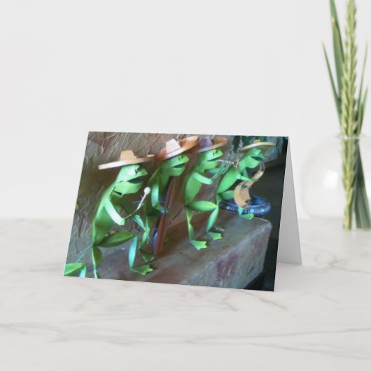 CARTE MARIACHI FROGS DIT JEUX ANNIVERSAIRE (Devant)
