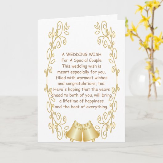 Carte mariage (Fleur jaune)