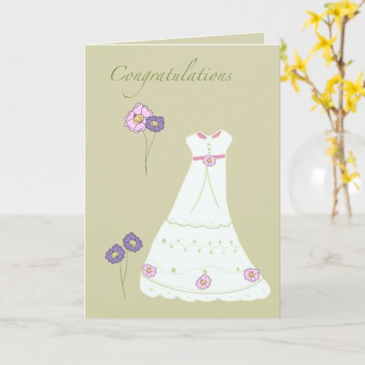 Carte mariage (Fleur jaune)