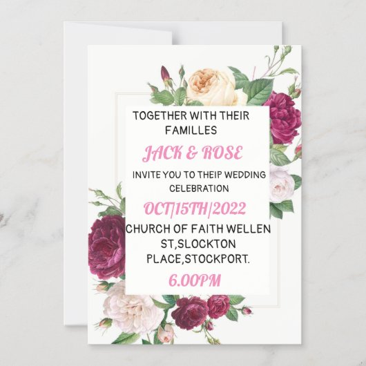 Carte mariage (Recto)