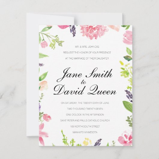 Carte mariage (Devant)