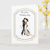 Carte mariage (Fleur jaune)