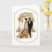 Carte mariage (Fleur jaune)
