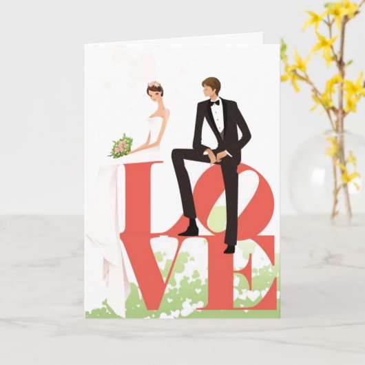 Carte mariage (Fleur jaune)