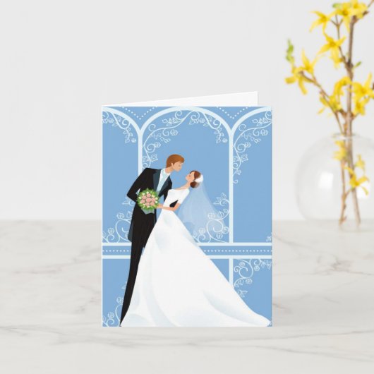 Carte mariage (Fleur jaune)