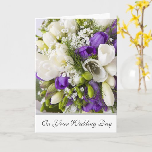 Carte mariage (Fleur jaune)