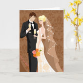 Carte mariage (Fleur jaune)