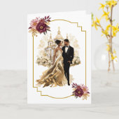 Carte mariage (Fleur jaune)
