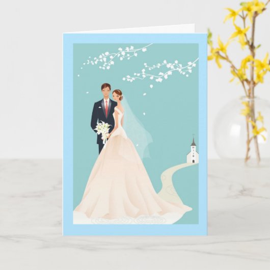 Carte mariage (Fleur jaune)