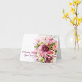 Carte mariage (Fleur jaune)